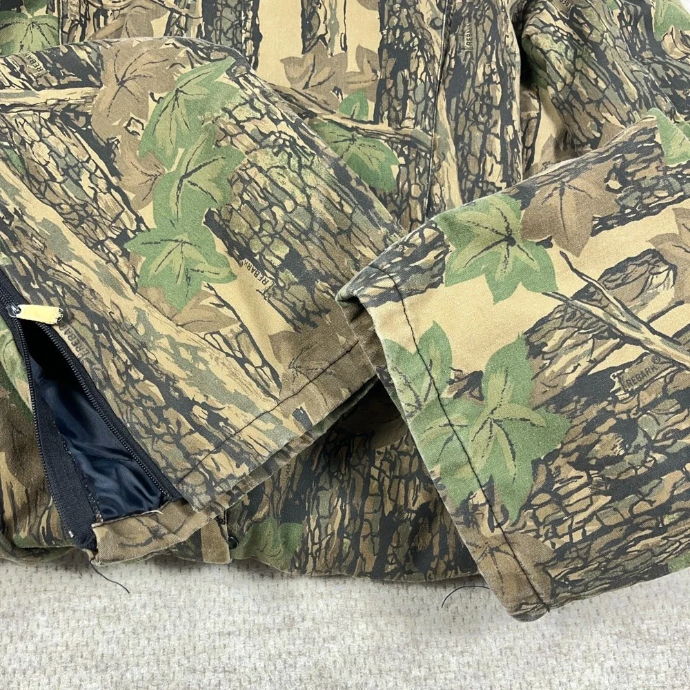 Vintage Realtree Trebark Camo Coveralls Bibs Men Large Hunting Outdoors USA‎ 90s